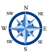 Compass (N, NE, E, SE, S, SW, W, NW)